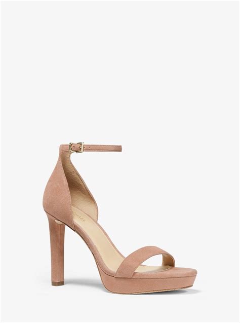 michael kors margot suede platform sandal|Margot Leather Platform Sandal .